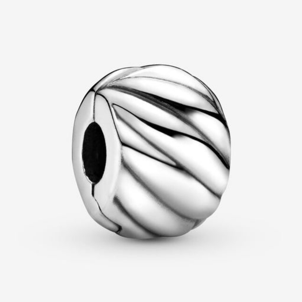 Authentic Retired Pandora Polished Feather Clip Charm